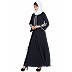 Umbrella cut abaya with embriodery- Navy Blue Umbrella cut abaya with embriodery- Navy Blue